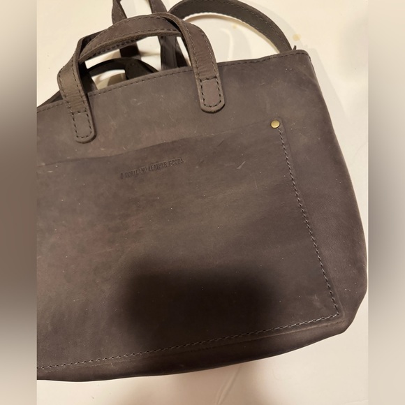 NEW Portland Leather Goods Mini Crossbody Zip Top in Color Possibly Groupie Grey - Picture 11 of 12